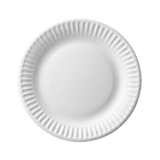 Talerz papierowy biały 15cm gramatura 215g, cena za 100 sztuk