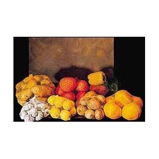 Rękaw dziany siatkowy 38cm/100m na warzywa i owoce kolor: biały