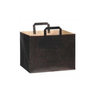 Torba klockowa 320x220x240 czarna, szerokie dno, ucho płaskie