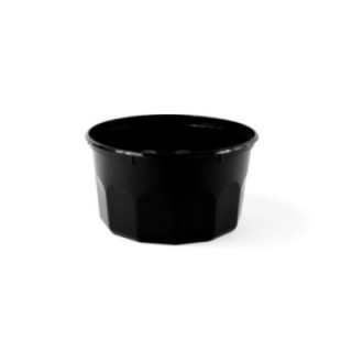 Pojemnik okrągły PP zupa, surówka, sos 500ml czarny BLACK op. 50 sztuk
