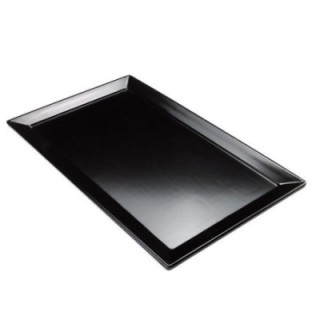 Taca prostokątna GN 1/1 53 x 32 x 2,5 cm czarna z melaminy