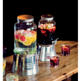 BIG JARS duży słój na napoje 3L, kranik ocynkowana podstawa, cena za 1 sztukę