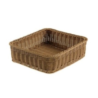 Koszyk z polirattanu GN2/3 32,5x32,5x10 naturalny