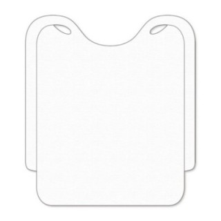 Śliniak TNT dla gości 39 x 36 cm PP bez nadruku, biały op. 100 sztuk