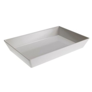 Taca prostokątna Le Perle biała wysoka melamina 25x35x7,5cm