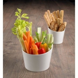 Kubek okrągły La Perle biały 14xh.10cm