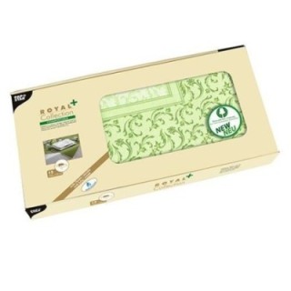 Obrus RC+ Damascato 100x100cm oliwkowy Royal Collection, powlekany PLA op. 12 sztuk