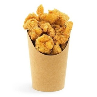 Kubek wrap,tortilla, frytki brązowy 350ml KRAFT 85x60xh120mm op. 65 sztuk