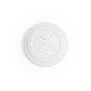 Dekiel do kubka espresso C-PLA biały 62mm VEGWARE, biodegradowalny op.50 sztuk