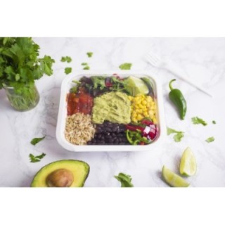 Seria 4" pokrywka PLA transparentna 199x185x25mm VEGWARE biodegradowalna op. 50 sztuk"