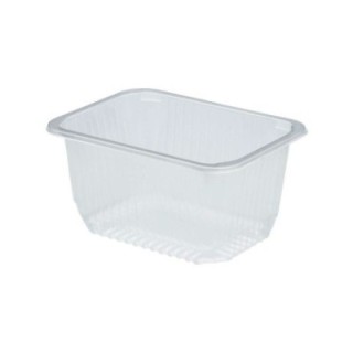 Pojemnik garmażeryjny do zgrzewu 1450ml 18,7x13,5xh.9,3 cm bezbarwny, niedzielony, żebrowany, op. 576 sztuk