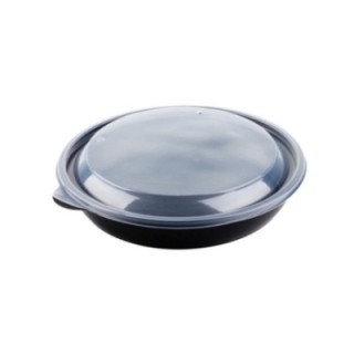 FastPac pojemnik okrągły 1000ml czarny 23x4cm op. 25 sztuk