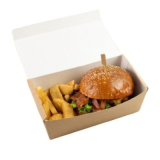 Pudełko KURCZAK duży BRĄZOWY 220x120x75, bez nadruku TnG op. 100 sztuk