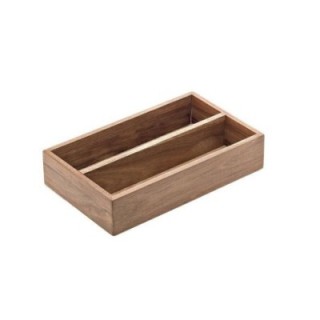 Akacja - pojemnik na saszetki/sztućce 16,5x27,5x(h)6