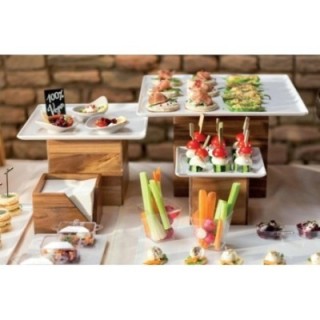 Taca Linea Snow z melaminy GN1/1 biała 52,5x32cm