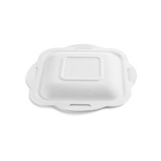 Seria 4" pokrywka z trzciny cukrowej 225x210mm VEGWARE biodegradowalna op. 50 sztuk"