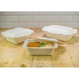 Seria 3" pokrywka z trzciny cukrowej 212x150mm VEGWARE biodegradowalna op. 50 sztuk"