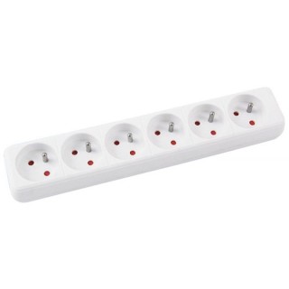 Przedłużacz OFFICE PRODUCTS, 6 gniazd, 3m, z uziemieniem, biały