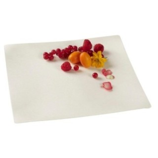 Talerz z trzciny cukrowej kwadrat biały 25x25x1,2cm, op. 50 sztuk