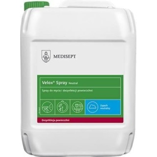 MEDISEPT Velox Spray Neutral 5L Alkoholowy gotowy do użycia preparat do mycia i dezynfekcji powierzchni sprzętu medycznego