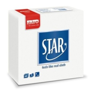 Serwetki 38x38 2W PUNTA FATO białe FATO Star op. 40 sztuk