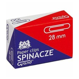 Spinacze biurowe okrągłe GRAND 28 mm op. 100 sztuk