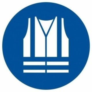 Nakaz stosowania kamizelki odblaskowej D2 - 210 x 210mm GO015D2PN