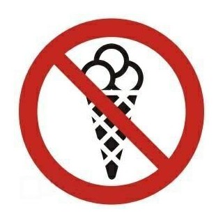 Förbud mot inresa med glass B2 - 105 x 105mm GB040B2FN