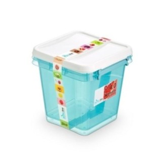 Zestaw pojemników ORPLAST, Arctic line b ox, kwadratowe, 2x4l, niebieski transpar op. 1 szt.