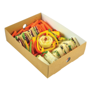 Tacka wkład separujący żywność 1/2 op.50szt., 155x305x(h)78mm, biodegradowalne