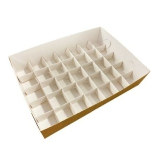 Pudełko catering set box PRZEGRODY 35szt op. 50 zestawów -białe TnG