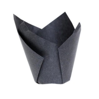 Papilotki TULIPANKI czarne op. 180szt 50x80mm, 60gsm