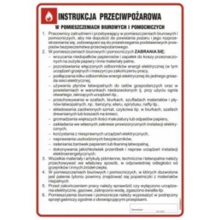 DB005 Instrukcja ppożarowa w pom. biurowych i pomocniczych