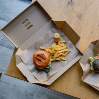 Pudełko BURGER XXL zestaw 15x30x10cm brązowe, op.100szt.TnG