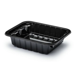 T B 205/160/1 H60 R poj.zgrzew op.540szt wysokość 6,0 cm czarny, niedzielony, żebrowany