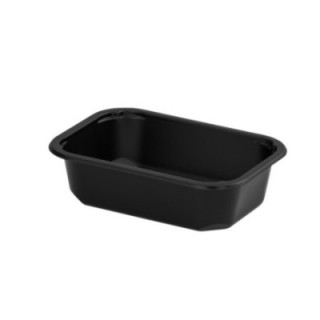 T B 160/112/1 H45 G poj.zgrzew op. 384szt poj. 350/500ml wysokość 4,5cm czarny,niedzielony, gładk Small Catering