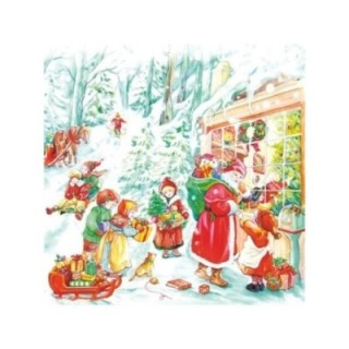 Serwetki 33x33 MAKI GWIAZDKA 0218 01 Santa with Kids op. 20 sztuk