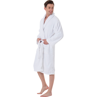 Szlafrok biały Hotelowy - 100 % bawełna 380 g/m