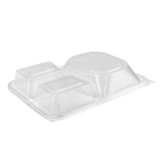 V 411 pokrywka do pojemnika SNACK 680ml op.50szt, trojdzielna (k/8) transparentna, PP