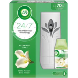 Odświeżacz automat AIR WICK freshmatic +wkład Białe Kwiaty 250ml KOMPLET