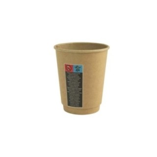 Kubek PAP/PE DW 300ml kraft op.20szt. (k/20) śr.90mm, SUP