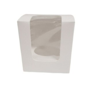 Pudełko 9x9x9,5cm biało/białe-OKNO op.100szt. bez nadruku TnP