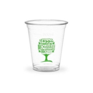 Kubki PLA fi 96mm 300ml Green Tree op.50szt., biodegradowalne, 12oz (k/20) SUP
