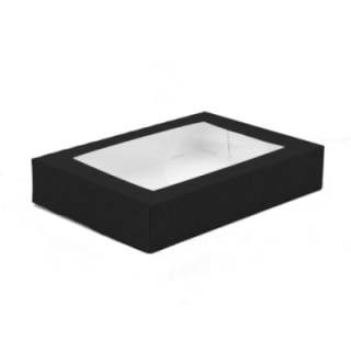 SUSHI box 26x19x5cm op.50szt. czarny, OP-11