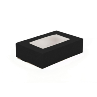 SUSHI box 19x13x5cm op.50szt. czarny OP-05