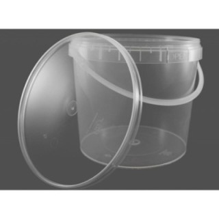 Wiaderko 3l transparentne + pokrywka op.15szt.