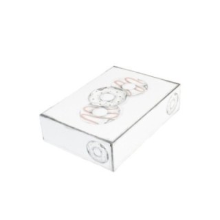 Pudełko 31x22x8 białe z nadrukiem Patyna" op.50szt."