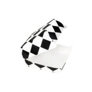 Pudełko hamburger KRATKA CZARNA 115x115x 75mm op.100szt. TnP