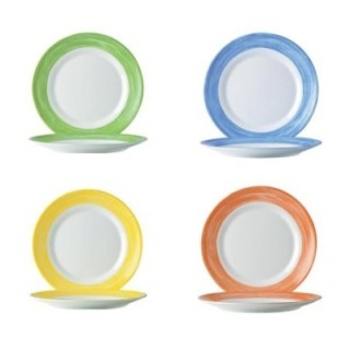 Talerz deserowy Brush żółty