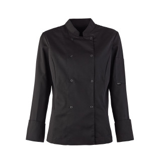 Bluza kucharska damska Czarna - długi rękaw